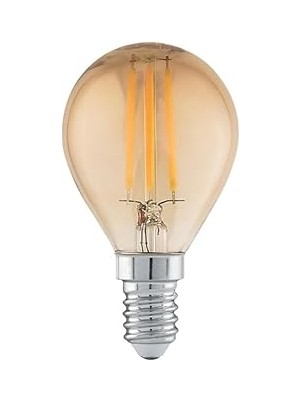 Nacario Rustik LED Filament Ampul 4 Watt E14 Duy Sarı Işık Dekoratif Aydınlatma (1, G45 Amber Cam)