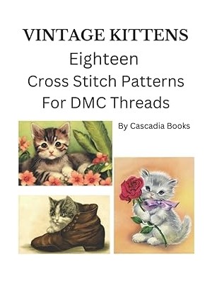 Nacario Independently Published Kittens Eighteen Cross Stitch Patterns For Dmc Threads