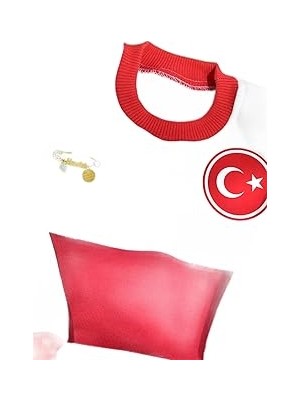 Nacario Papatya Silver 925 Ayar Gümüş Ayaklı Maşallah Bebek Iğnesi, Türkiye Armalı Bebek Eşofmanı Hedi