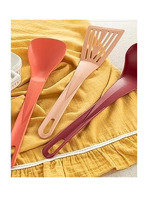 Nacario Mix Me Plastik 3 Parça Servis Seti 32 cm Kırmızı