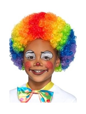 Nacario Rengarenk Kıvırcık Afro Peruk Bonus Saç