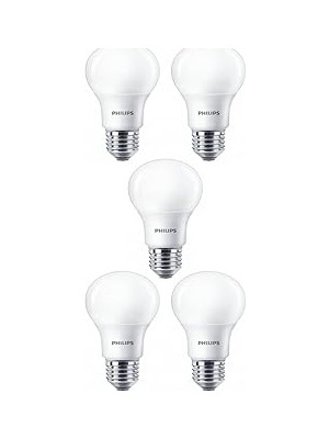 Nacario 8W (60W) LED Ampul Beyaz 6500K E27 (5 Adet) Tasarruflu Lamba