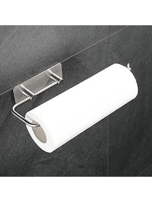 Nacario Deltahome Paslanmaz Çelik Kağıt Rulo Havlu Tutucu Peçetelik - Inox - Kendinden Yapışkanlı