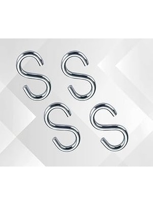 Nacario Çinko Ile Işlenmiş 316 Paslanmaz Çelik Krom S Kanca, 6 mm 4 Adet Her Türlü Amaç Için Kullanılır