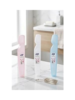 Nacario Titiz 3'lü Renkli Fırçası Saklama Kabı Standı - Hijyenik Aile Boyu Banyo Fırçalık Seti