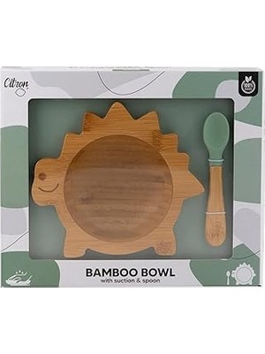 Nacario Citron Vakum Tabanlı Organik Bambu Kase Seti - Dino 1073711