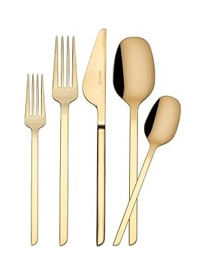 Nacario Flata 30 Parça Gold Çatal Kaşık Seti A2206-1