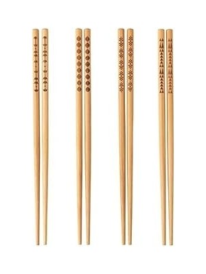 Nacario Barbun Trebent Yıkanabilir Bambu Chopstick Japon Çin Yemek Çubuğu