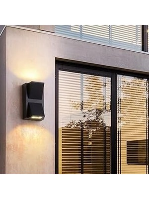 Nacario Cata Rodos 7 Watt Duvar LED Aplik 3200K Gün Işığı Çift Yönlü Iç Dış Mekan Aplik IP44