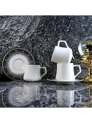 Nacario Evaliza Diamond 6 Kişilik Çay Fincan Takımı 180 ml