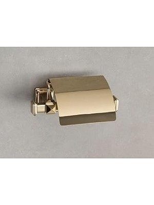 Nacario System Dorık Kapaklı Tuvalet Kağıtlığı Gold Renk 67X126X167 mm