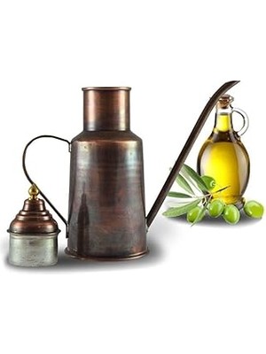 Nacario Shark 4807-3 Anatolia Gemlik Bakır Yağdanlık, Antik Bakır, 500 ml