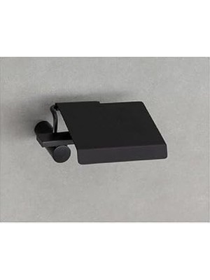 Nacario System Pıvot Kapaklı Tuvalet Kağıtlığı Siyah Renk 63X137X161 mm