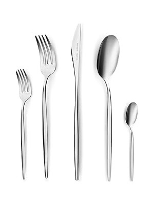 Nacario Lizbon Platin 12 Kişilik 60 Parça Çatal Kaşık Takımı
