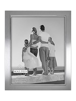 Nacario Malden International Designs Uptown Mat Gümüş, Gümüş Metal Çerçeve, 8X10, Gümüş