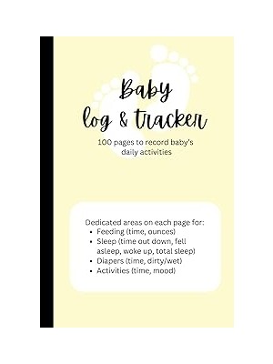 Nacario Baby Tracker Infant Activity Daily Journal Log To Monitor Sleep, Feeding And Diaper Changes For New