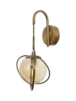 Nacario Avonni AP-60291-1E Eskitme Kaplama Aplik E14 Metal Cam 22X24CM