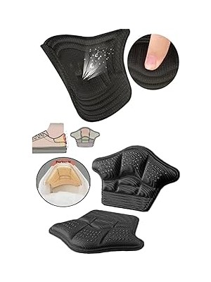 Nacario Bunyon Siyah Unisex Ortopedik Spor Ayakkabı Topuk Vurma Önleyici Daraltma Kumaş Topuk Koruyucu Yast