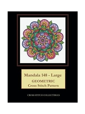 Nacario Independently Published Mandala 148 - Large: Geometric Cross Stitch Pattern