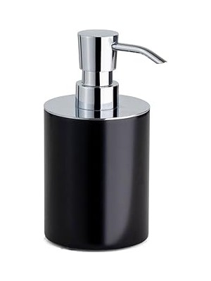 Nacario System Tezgah Üstü Sıvı Sabunluk 250 ml Siyah-Krom Renk 160X80X103 mm Siyah Tek Ebat BA2003 006 Al6