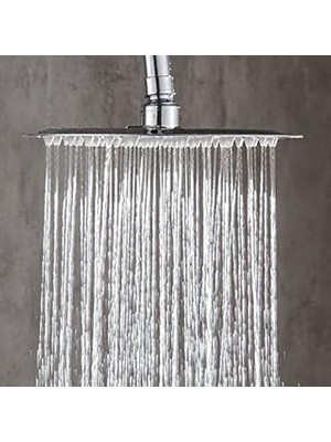 Nacario Fause Tepe Duş Başlığı Kare Slim 304 Metal 20X20 cm KTD101