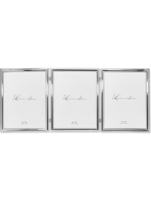 Nacario Lawrence Frames 510780T Üçlü Resim Çerçevesi, Gümüş Kaplama, 20,3 x 25,4 cm
