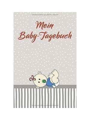 Nacario Mein Baby-Tagebuch: Baby-Tagebuch Für Jungen, Kariert | Mit Großem Info-Teil | Kreatives Notizbuch