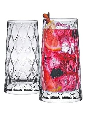 Nacario Pasabahce 420855 Leafy Meşrubat Bardağı - Long Drink Bardağı 345 cc 6'lı TXBFDBFDF01117