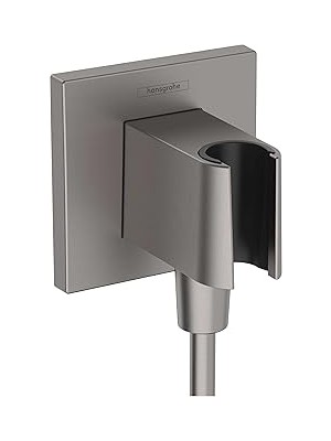 Nacario Hansgrohe El Tipi Duş Duvar Prizi 1/2 "fırçalanmış Siyah Krom, 26889341 Dişli Bağlantısı