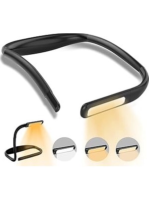 Nacario Coverzone LED Kitap Okuma Işığı Esnek Kitap Boyun Işığı Ayarlanabilir Parlaklık Masa Lambası 3 Renk