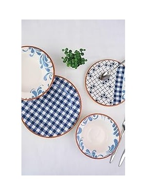 Nacario Tabakevi Tabak Evi Porselen Lindy Yemek Takımı 6 Kişilik 24 Parça BNS24YKPRS1216