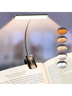 Nacario Glocusent Yatakta Okumak Için 26 LED Şarj Edilebilir Kitap Işığı, Göz Bakımı 5 Kehribar Rengi Ka