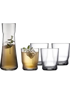 Nacario Lyngby Glas Lizbon Sürahi Seti 1 L + 4 Bardak 35 cl