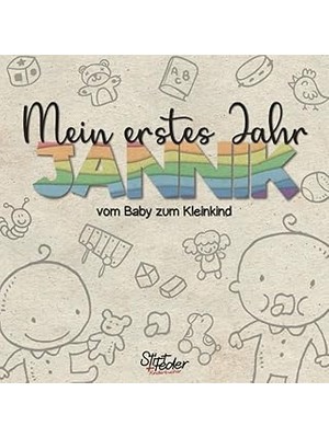 Nacario Mein Erstes Jahr - Jannik - Vom Baby Zum Kleinkind: Dein Individuelles Babyalbum Mit Wunschnamen Fü