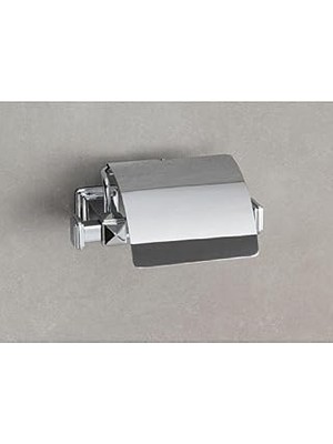 Nacario System Dorık Kapaklı Tuvalet Kağıtlığı Krom Renk 67X126X167 mm