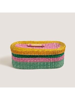 Nacario Tam Dao Deniz Çayırı Sepet 40X15X16 cm Renkli