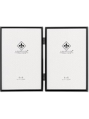 Nacario Lawrence Frames Menteşeli Sade Siyah Resim Çerçevesi, 4x6 Çift, 2 Adet