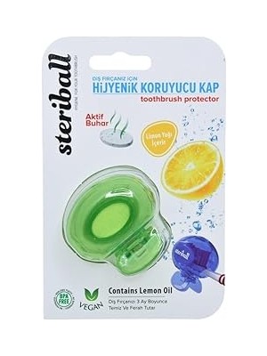 Nacario Steriball Fırçası Koruma Kabı - Limon Kokulu Çocuk 2li Manuel Fırçaları Için (Karma Renk) (