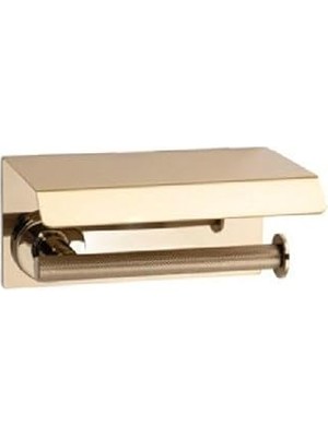 Nacario System Purelıne Kapaklı Tuvalet Kağıtlığı Gold Renk 85X117X170 mm