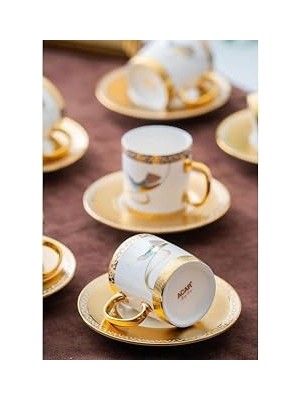 Nacario Acar Stork 6 Kişilik Kahve Fincanı Takımı - 90 ml