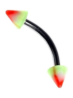 Nacario Rouge Curved Barbel Çelik Spike Piercing TDGR00904