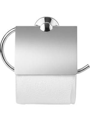 Nacario Metal Tuvalet Kağıtlığı | Gümüş Renk Kapaklı Wc Kağıt Askısı | 10X12 cm Banyo Aksesuarı
