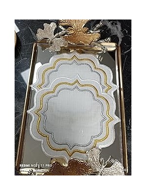 Nacario Lasetu Home, Gold Gümüş Kokteyl Peçete