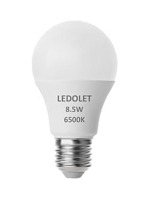 Nacario 8,5W E27 LED Ampul Beyaz Işık - 6500K