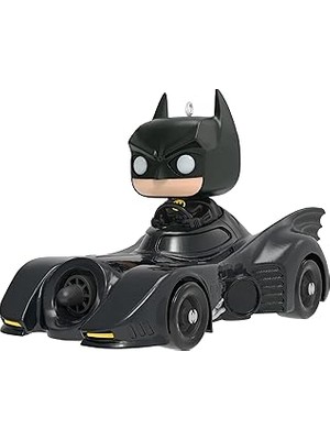 Nacario Hallmark Keepsake Noel Süsü 2024, Dc 1989 Batman, Batmobile Funko Pop'unda!, Süper Kahraman Hediyel