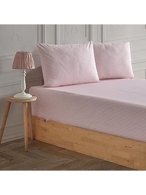 Nacario Soley | Mix & Match | Oriana |%100 Pamuklu Tek Kişilik Çarşaf Seti Pembe