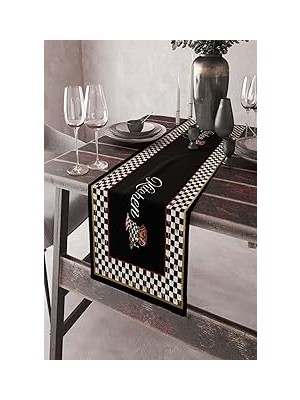 Nacario Viva 40X140CM Dokuma Tutmaz Tay Tüyü Kumaş Masa Örtüsü Mutfak Runner Rnr4