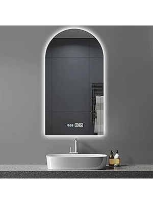 Nacario LED Arka Aydınlatmalı Banyo Aynası 70X100CM (28X48 Inç) Ayarlanabilir Parlaklık, 3 Renk Seçeneği, Ş