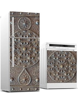 Nacario Buzdolabı Bulaşık Makinası Beyaz Eşya Sticker Kaplama Osmanlı Motif