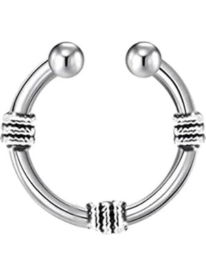 Nacario 925 Ayar Gümüş Sıkıştırma Halka Hızma Piercing